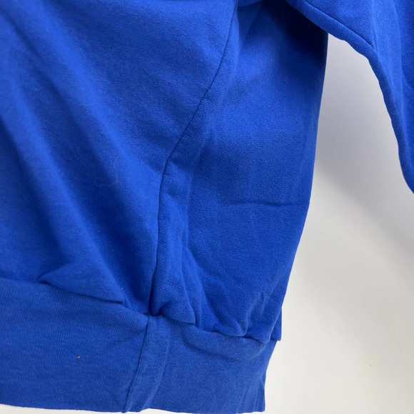 Quips Vintage Sweat Shirt Single Stitch Floral Puff Paint Pattern Blue Medium - Picture 6 of 7